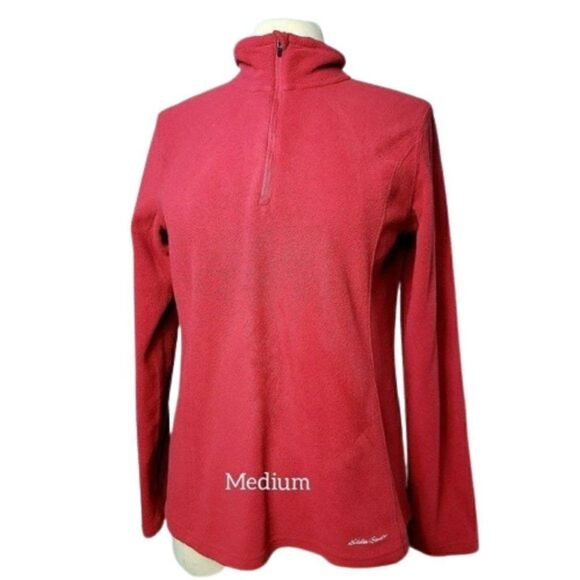 Women's Long Sleeve 1/4 zip Pullover Fleece Polartec Top Medium - Picture 1 of 6